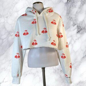 Badwood Cherries N Cream Cropped Hoodie